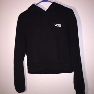 Vans black cropped hoodie